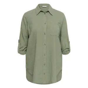 Camisa túnica de mangas longas para mulher KAFFE Curve Nana image-1