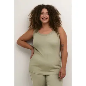 Women's tank top KAFFE Curve KCCarina image-1