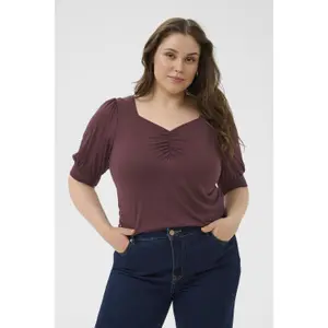 Women's T-shirt KAFFE Curve Sissy image-1