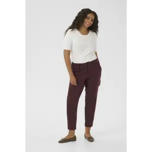 Women's 7/8 chino Trousers KAFFE Curve KCLeana image-3