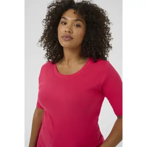 Dames-T-shirt KAFFE Curve KCCarina image-5