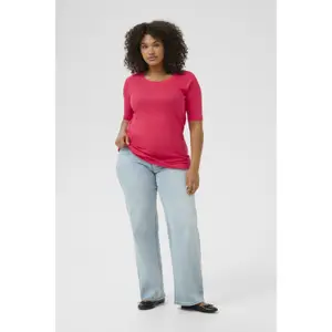 Dames-T-shirt KAFFE Curve KCCarina image-2