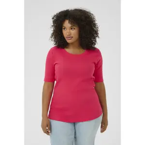 Dames-T-shirt KAFFE Curve KCCarina image-1
