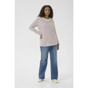 T-shirt de manga comprida feminina KAFFE Curve Winni image-3