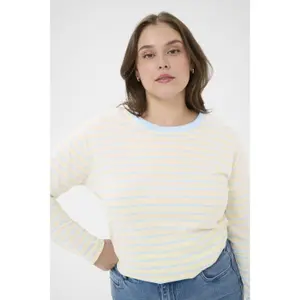 Camiseta de manga larga para mujer KAFFE Curve KCWinni image-5