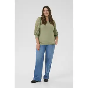 Women's T-shirt KAFFE Curve Bella image-1