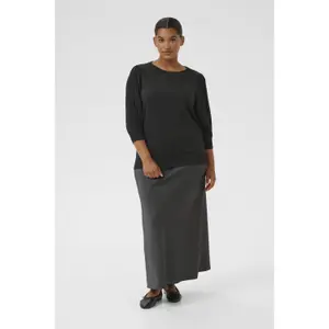 Camisola de manga 3/4 para mulher KAFFE Curve Loni image-3