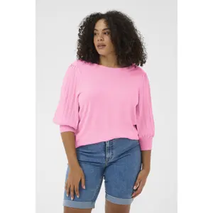 Camisola de manga 3/4 para mulher KAFFE Curve Loni image-1