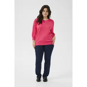 Camisola de manga 3/4 para mulher KAFFE Curve Loni image-1