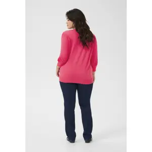 Camisola de manga 3/4 para mulher KAFFE Curve Loni image-2