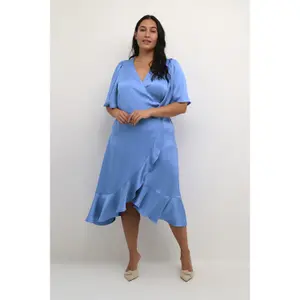 Wrap dress for women KAFFE Curve KClotti image-2