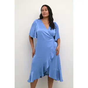 Wrap dress for women KAFFE Curve KClotti image-1