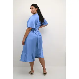 Wrap dress for women KAFFE Curve KClotti image-4