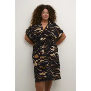 Kjole til kvinder KAFFE Curve Lana image-1