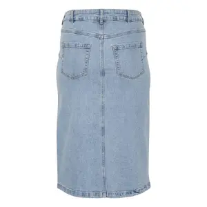 Denim skirt for women KAFFE Curve KCBeth image-3