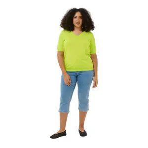 Women's V-neck sweater KAFFE Curve Lizzy image-1