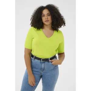 Women's V-neck sweater KAFFE Curve Lizzy image-2