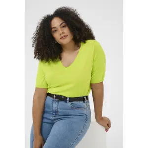 Women's V-neck sweater KAFFE Curve Lizzy image-3