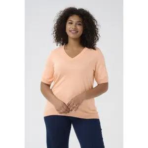 Women's V-neck sweater KAFFE Curve Lizzy image-1
