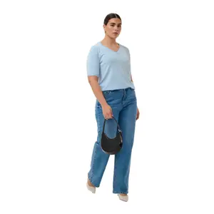 Women's V-neck sweater KAFFE Curve Lizzy image-1
