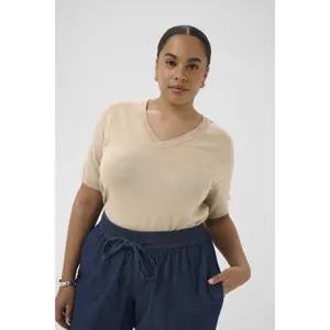 Women's V-neck sweater KAFFE Curve Lizzy image-2