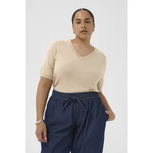 Women's V-neck sweater KAFFE Curve Lizzy image-3