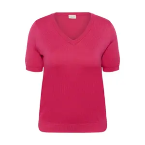 Women's V-neck sweater KAFFE Curve Lizzy image-0