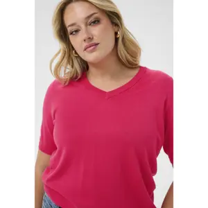 Women's V-neck sweater KAFFE Curve Lizzy image-5