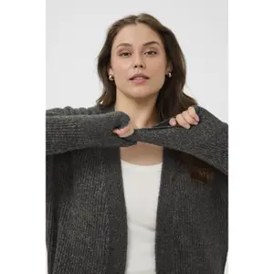 Cardigã comprido para mulheres KAFFE Curve KCRinye image-5