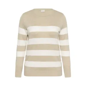 Sweater listrado em malha para mulher KAFFE Curve Lizzy image-4