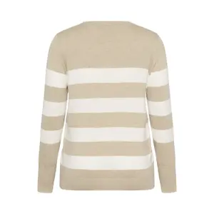 Sweater listrado em malha para mulher KAFFE Curve Lizzy image-5