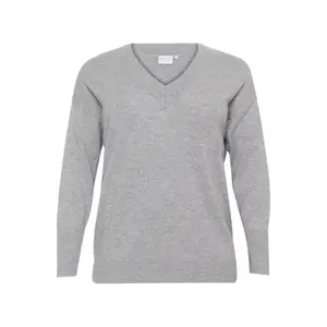 Women's V-neck sweater KAFFE Curve Luno image-0