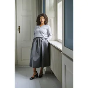 Women's V-neck sweater KAFFE Curve Luno image-5