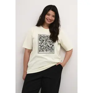 Women's T-shirt KAFFE Curve KCMeri image-1