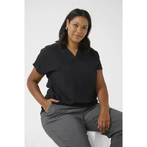 Women's blouse KAFFE Curve Anny Solid image-3