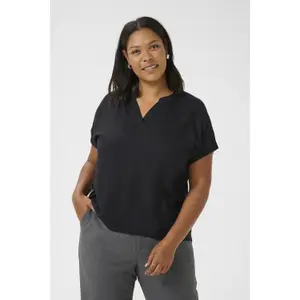 Women's blouse KAFFE Curve Anny Solid image-1