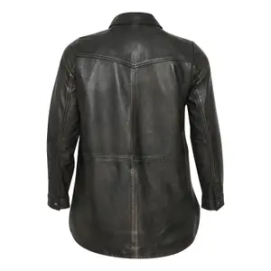 Leather jacket woman KAFFE Curve KCJanet image-1