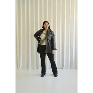 Leather jacket woman KAFFE Curve KCJanet image-2
