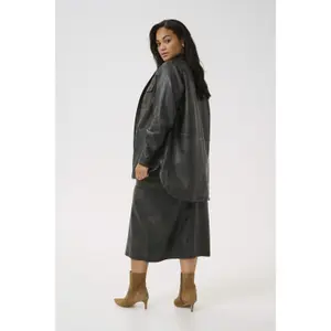 Leather jacket woman KAFFE Curve KCJanet image-5