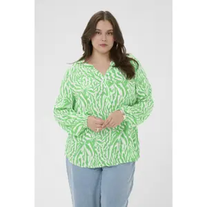 Blusa de manga larga para mujer KAFFE Curve Mahlena image-2