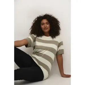 Sudadera rayada de manga corta para mujer KAFFE Curve Lizzy image-2