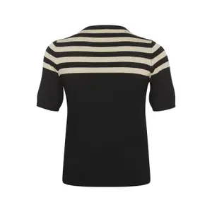 Sudadera rayada de manga corta para mujer KAFFE Curve Lizzy image-1