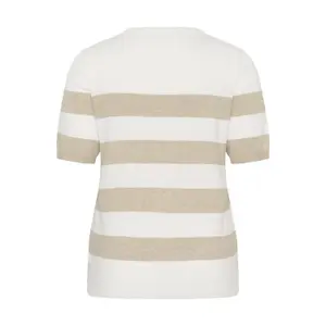 Sudadera rayada de manga corta para mujer KAFFE Curve Lizzy image-1