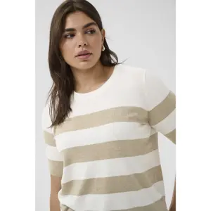 Sudadera rayada de manga corta para mujer KAFFE Curve Lizzy image-2