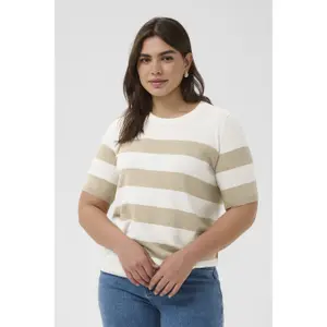 Sudadera rayada de manga corta para mujer KAFFE Curve Lizzy image-4