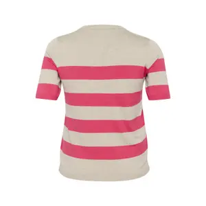 Sudadera rayada de manga corta para mujer KAFFE Curve Lizzy image-1