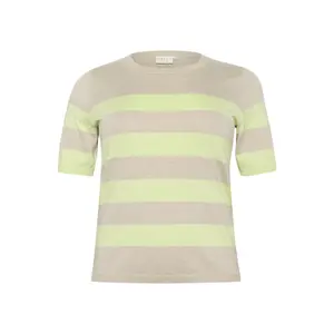 Sudadera rayada de manga corta para mujer KAFFE Curve Lizzy image-1