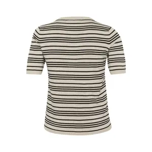 Sudadera rayada de manga corta para mujer KAFFE Curve Lizzy image-1