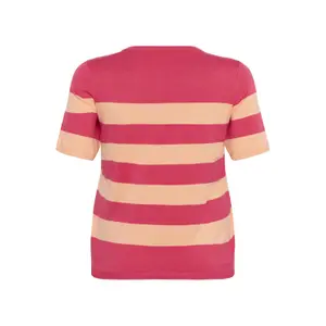 Sudadera rayada de manga corta para mujer KAFFE Curve Lizzy image-1