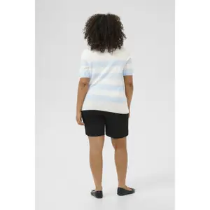 Sudadera rayada de manga corta para mujer KAFFE Curve Lizzy image-4